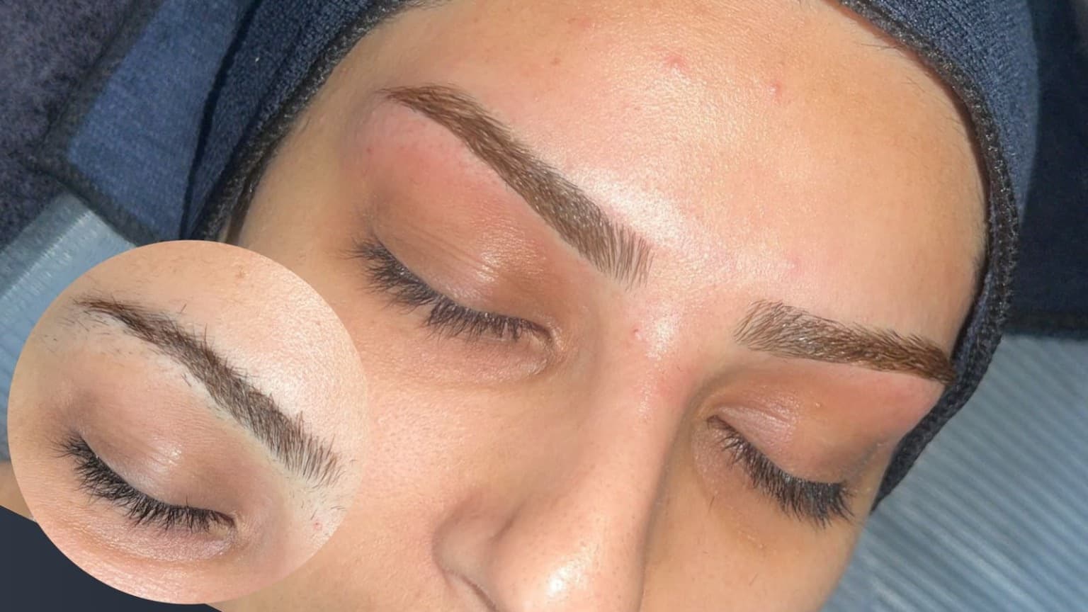 Softly defined natural brow result