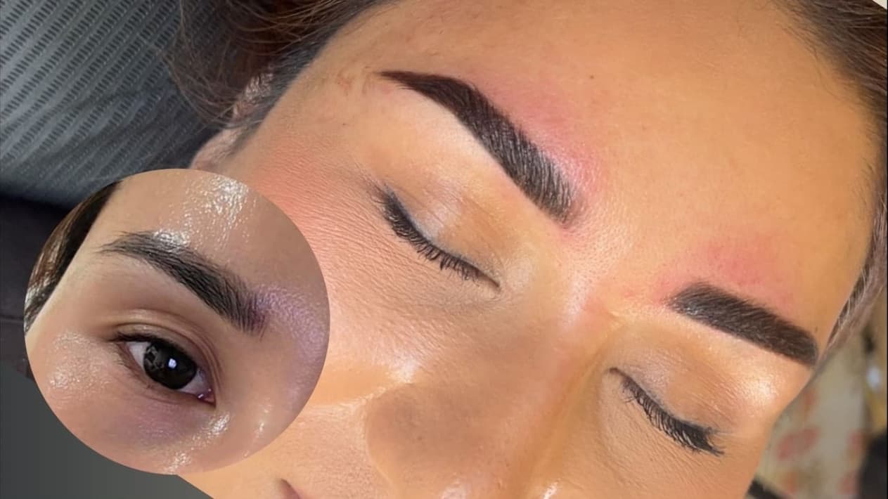 Precision sculpted brow result