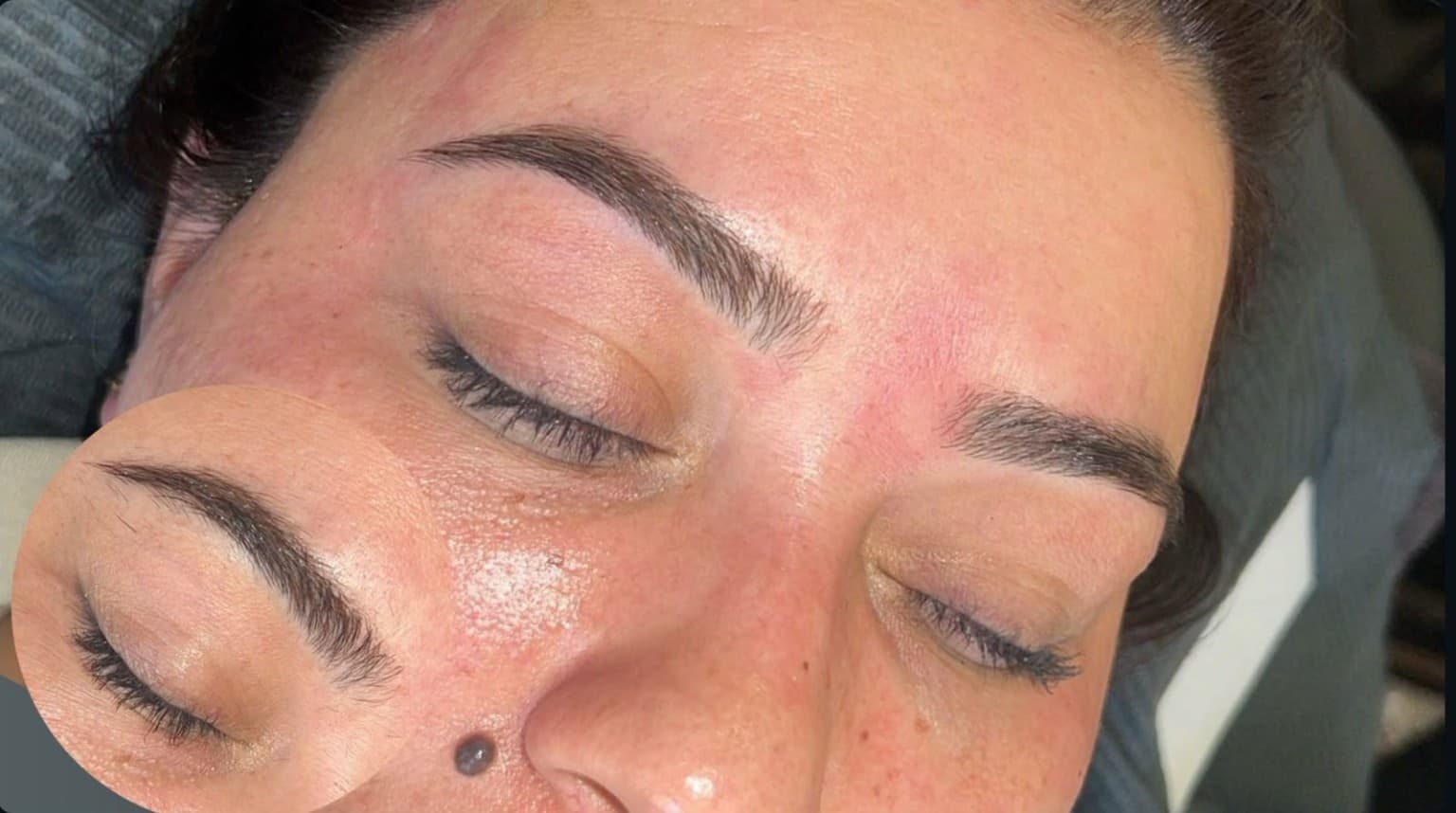 Balanced feathered brow result