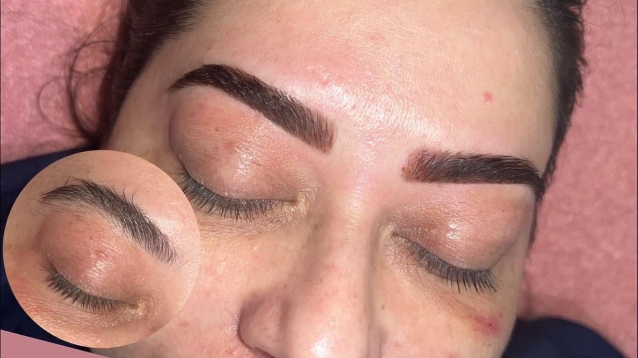 Dark defined eyebrow transformation